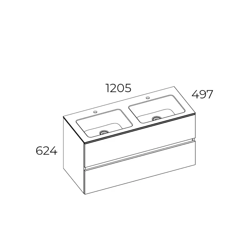 Tvättställsskåp Swebad Hemavan 120 cm