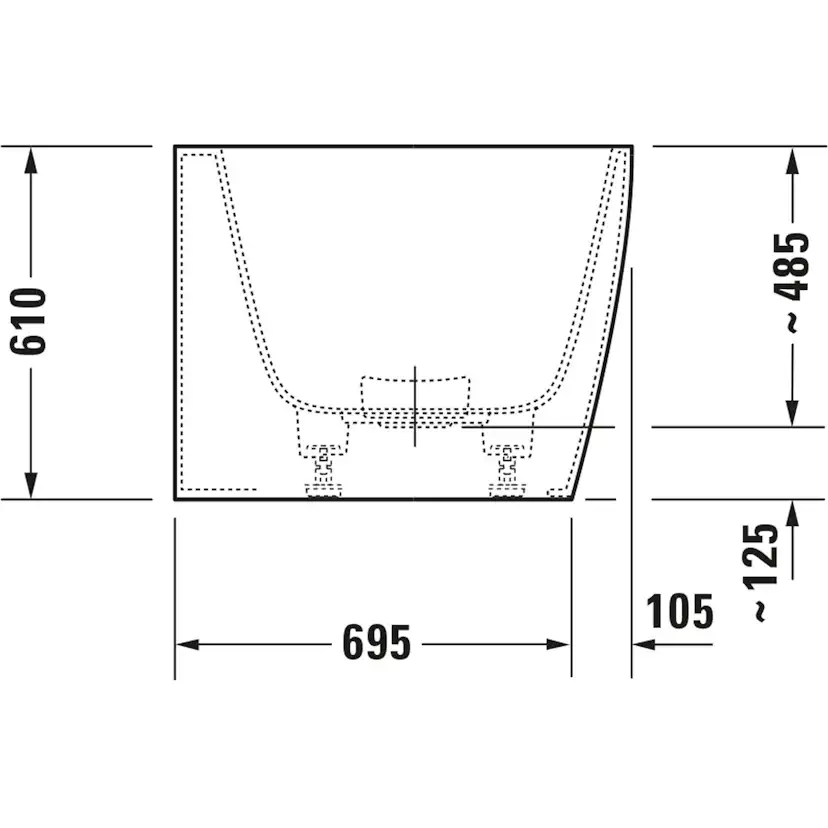 Badkar Duravit DuraSquare mot Vägg