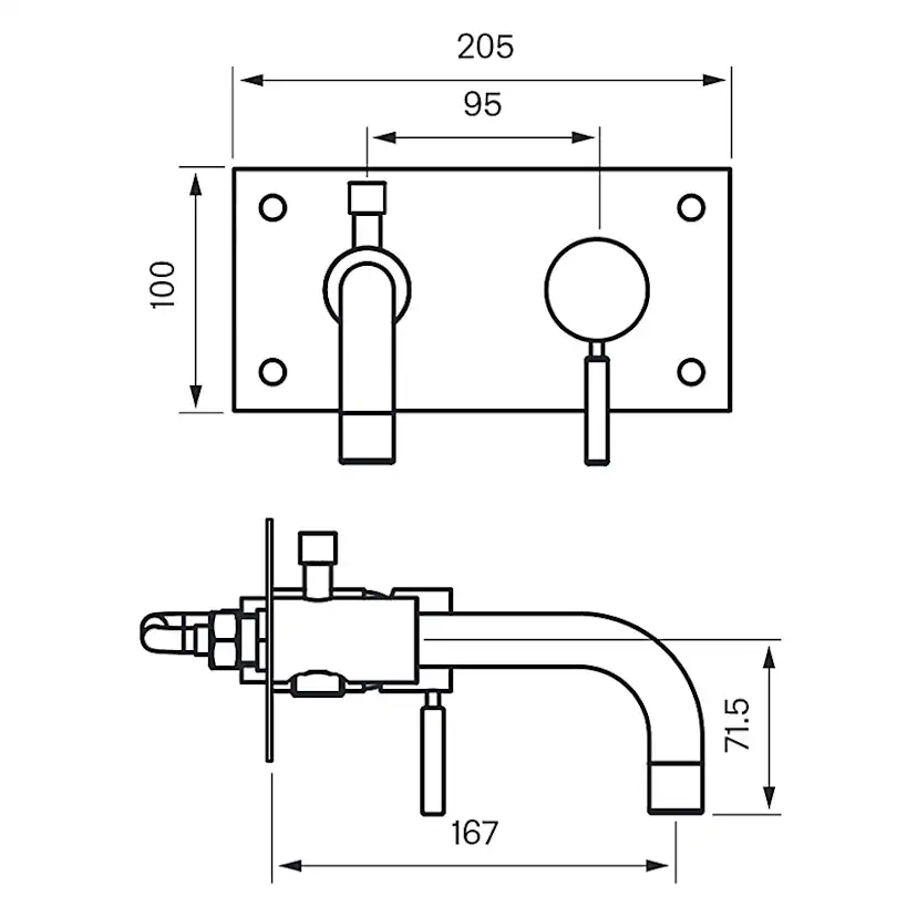 Dusch- och Badkarsblandare Tapwell BOX 022
