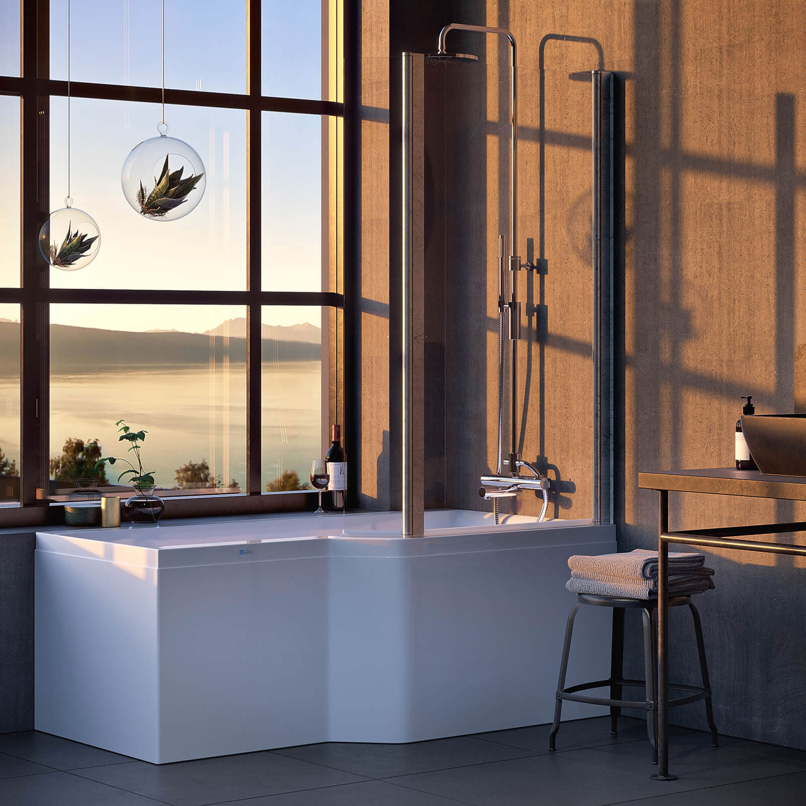 Badkar Nordhem Apelviken Vit Standard Enkel rygglutning