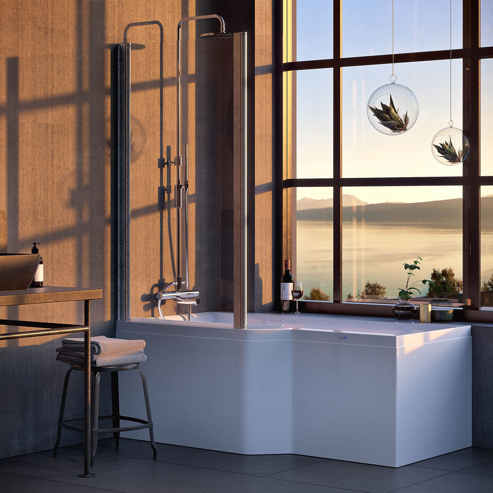 Badkar Nordhem Apelviken Vit Standard Enkel rygglutning