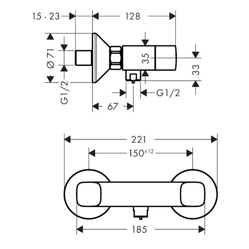 Duschblandare Hansgrohe Logis 2-grepps 150 cc