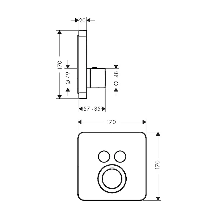 Duschblandare Hansgrohe ShowerSelect Soft Cube