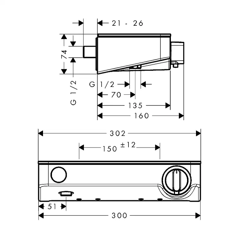 Duschblandare Hansgrohe ShowerTablet Select 300