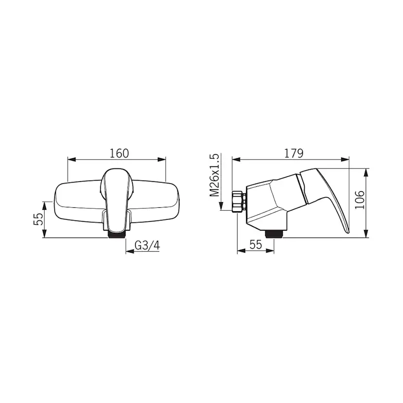 Duschblandare Oras Safira