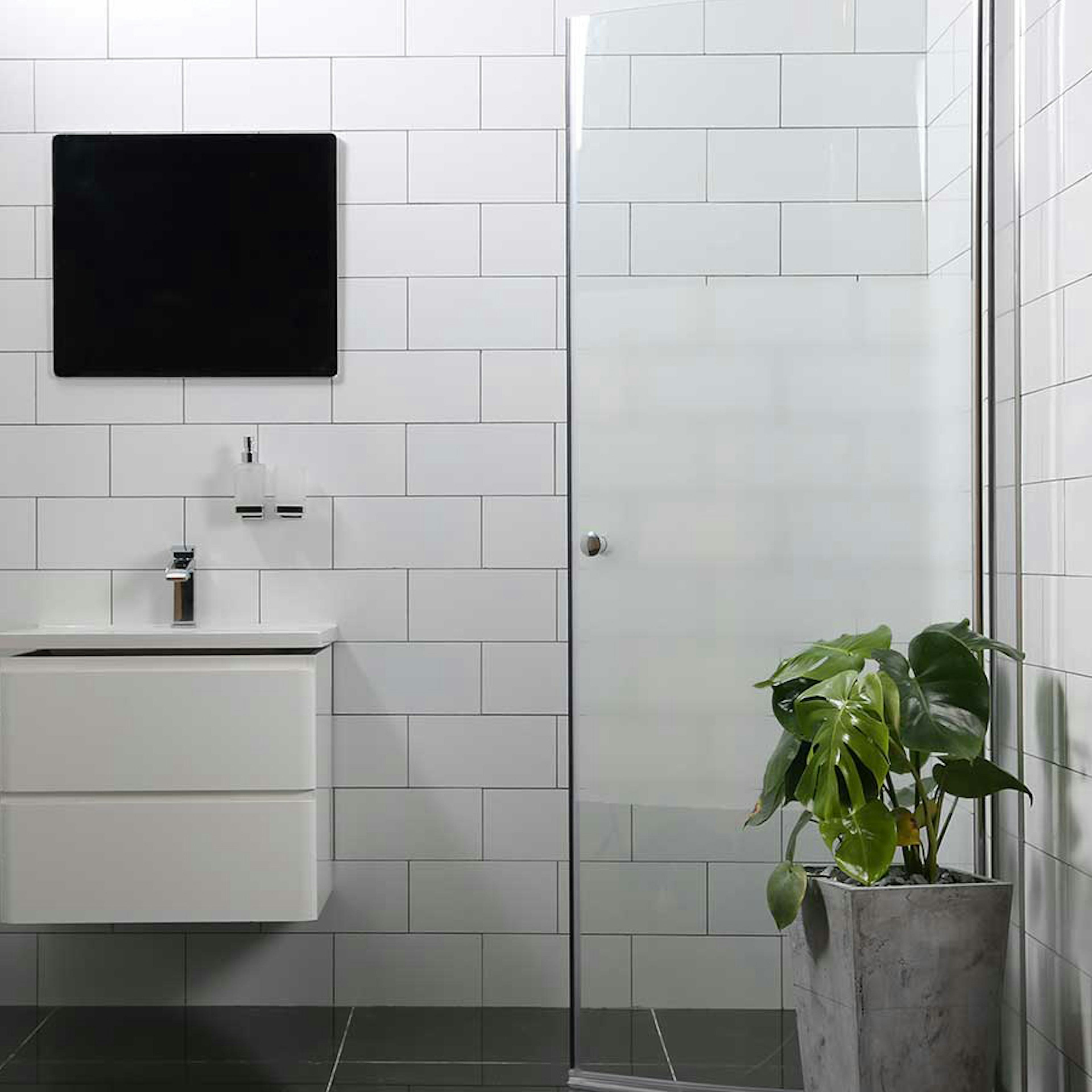 Duschdörr Bathlife Mångsidig 45° Dörr Delvis Frostat Glas