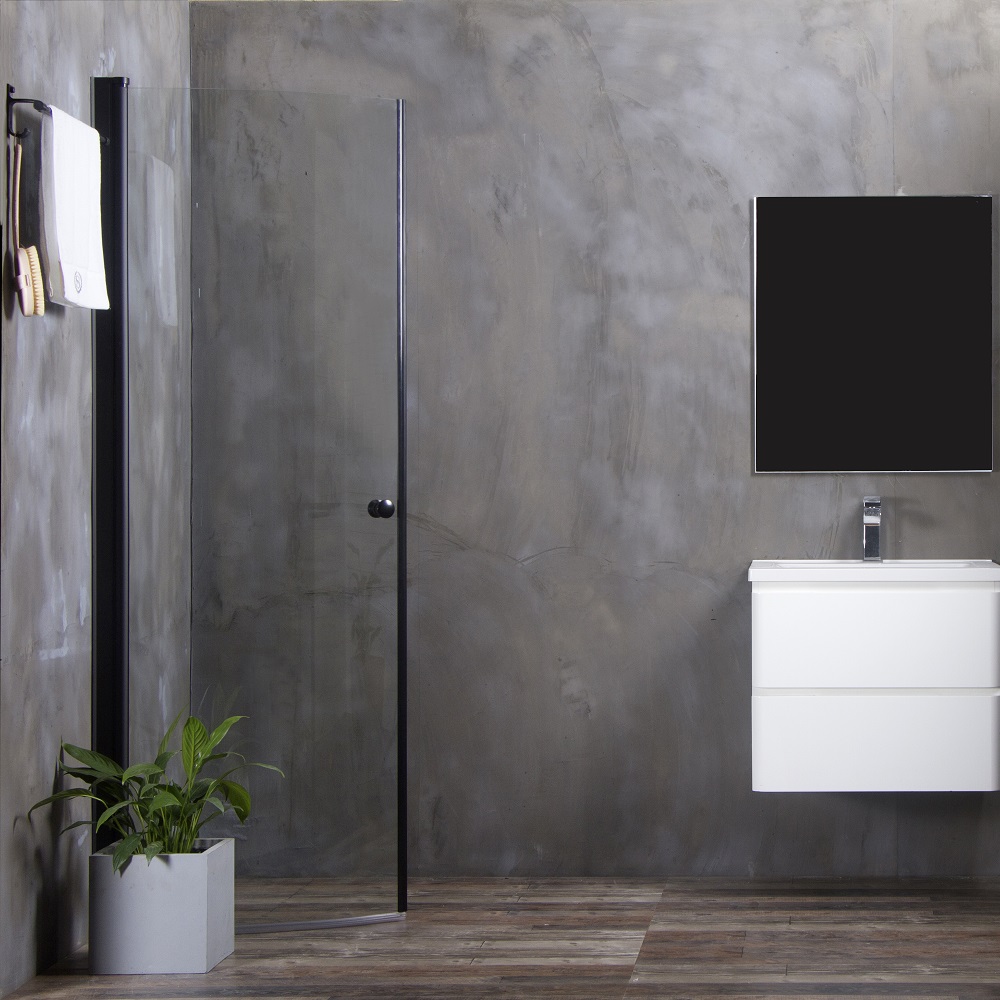 Duschdörr Bathlife Mångsidig 45° Dörr Svart