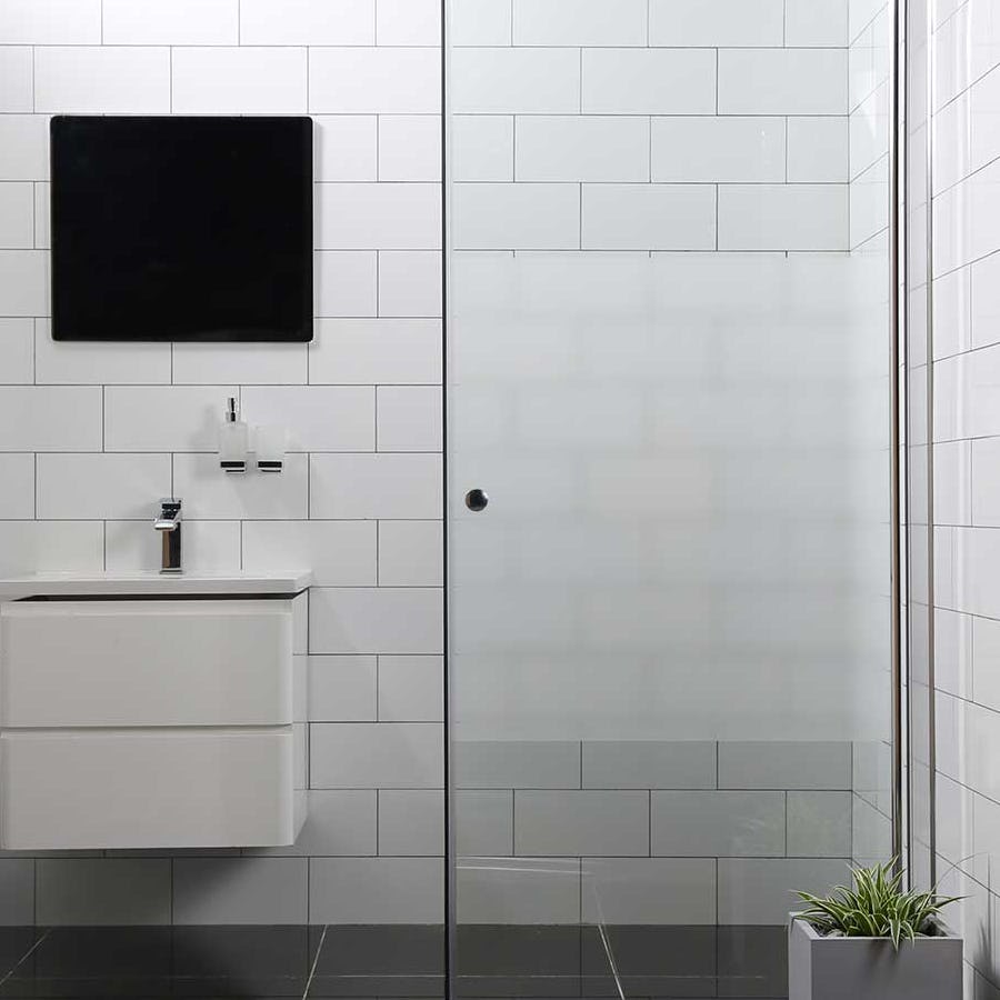 Duschdörr Bathlife Mångsidig Rak Dörr Delvis Frostat Glas