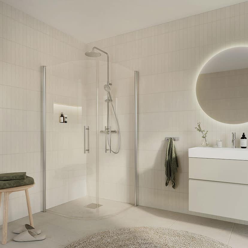 Duschhörn Arrow Round Klarglas