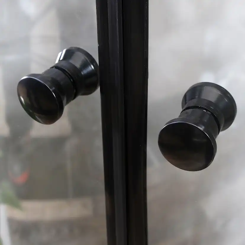 Duschhörn Bathlife Mångsidig Rund Dörr 45° Svart