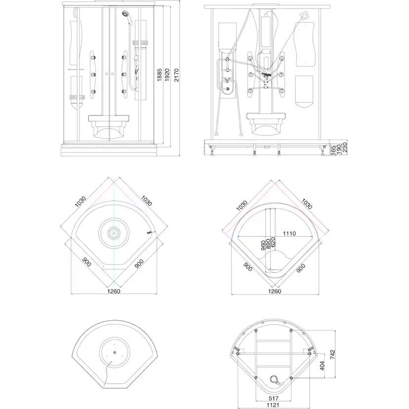Duschkabin Arrow 6016