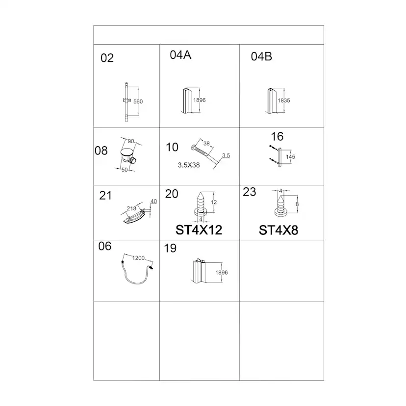 Duschkabin Bathlife Betrakta 90x90 Elegant A/W Klarglas