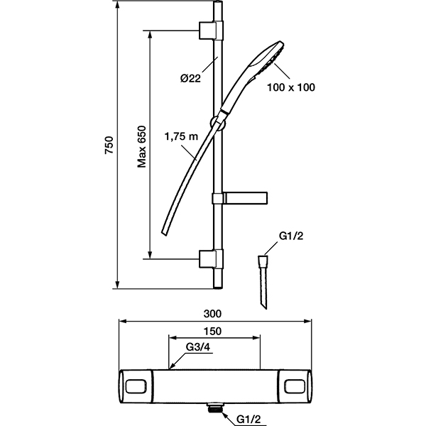 Duschset FM Mattsson Siljan med Blandare