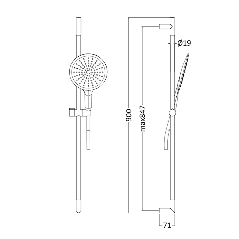 Duschset Hafa Design Black