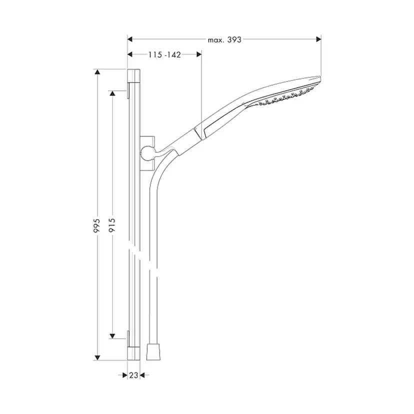 Duschset Hansgrohe Raindance Select 150 Air 3jet