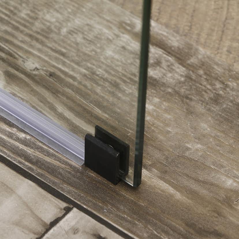 Duschvägg Bathlife Mångsidig Rak Vägg Svart