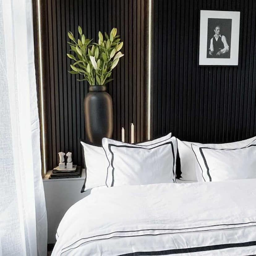 Akustikpanel Wood on wall Ek Svartlackad