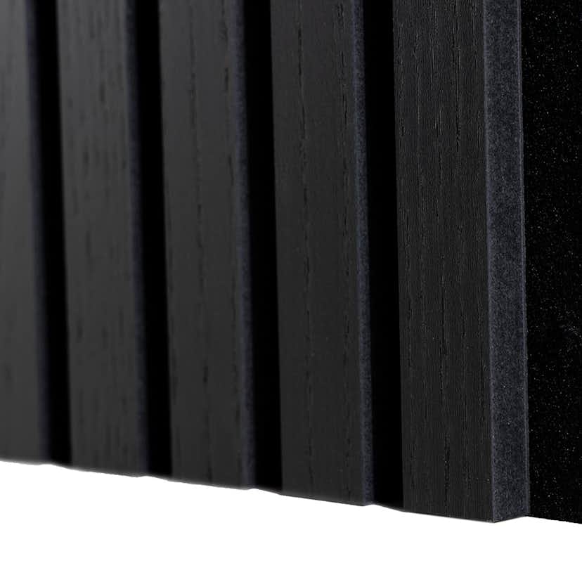 Akustikpanel Wood on wall Ek Svartlackad