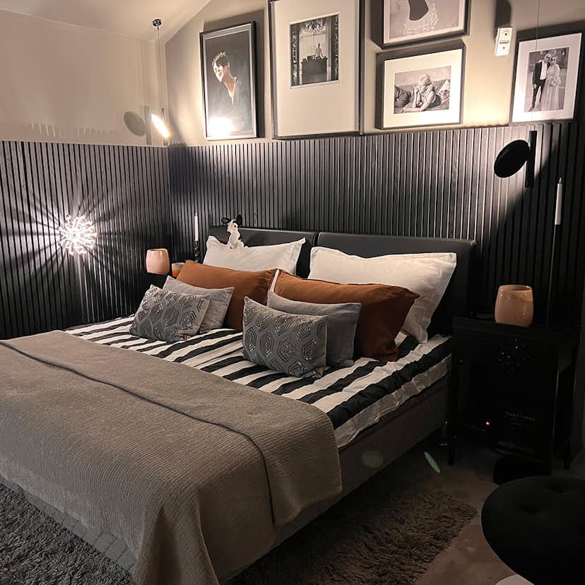 Akustikpanel Wood on wall Ek Svartlackad