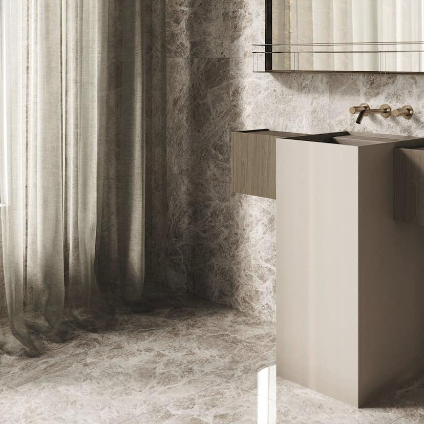 Klinker Emperador Light Grey Marmor Blank 60x60 cm