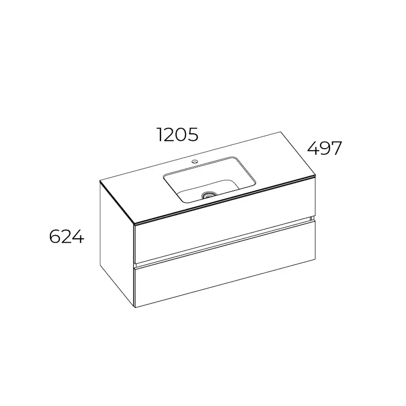 Tvättställsskåp Swebad Hemavan 120 cm