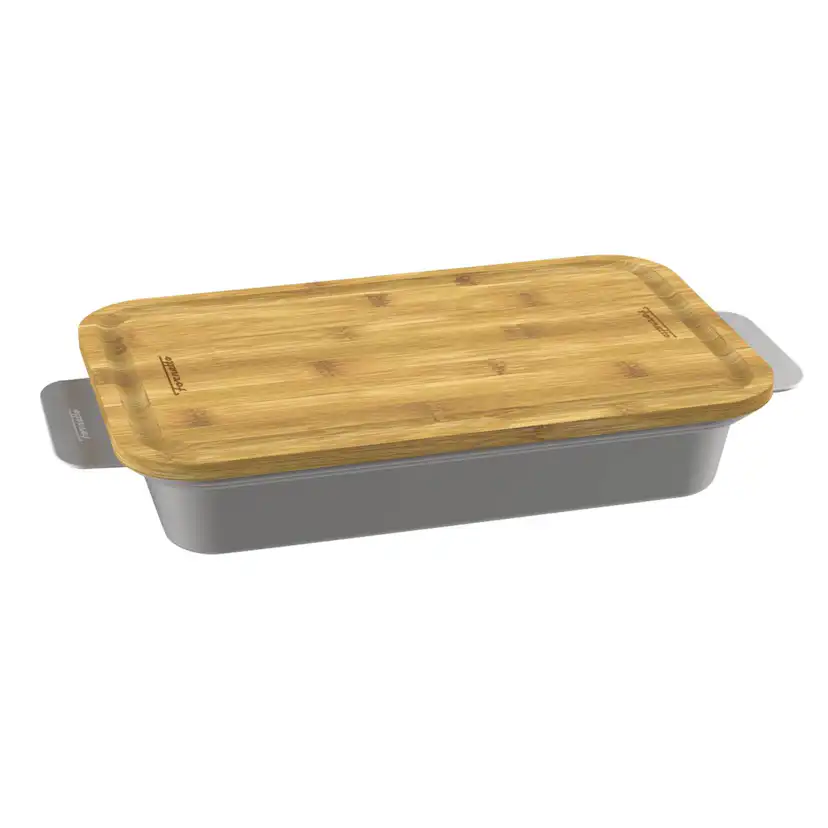 Grillform Fornetto Rostfri Small Med Skärbräda i Bambu