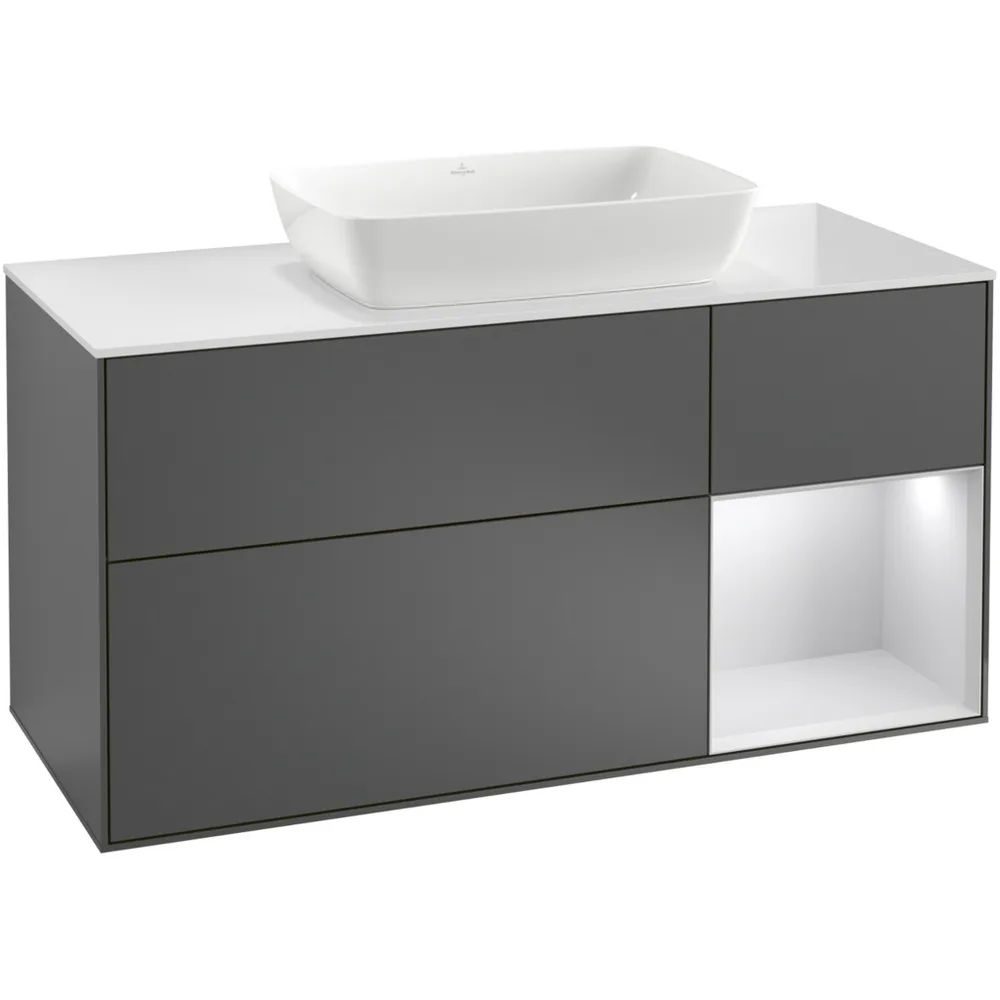 Tvättställsskåp Villeroy & Boch Finion med 3 Lådor Hylla och Bänkskiva för Fristående Tvättställ från Artis & Collaro