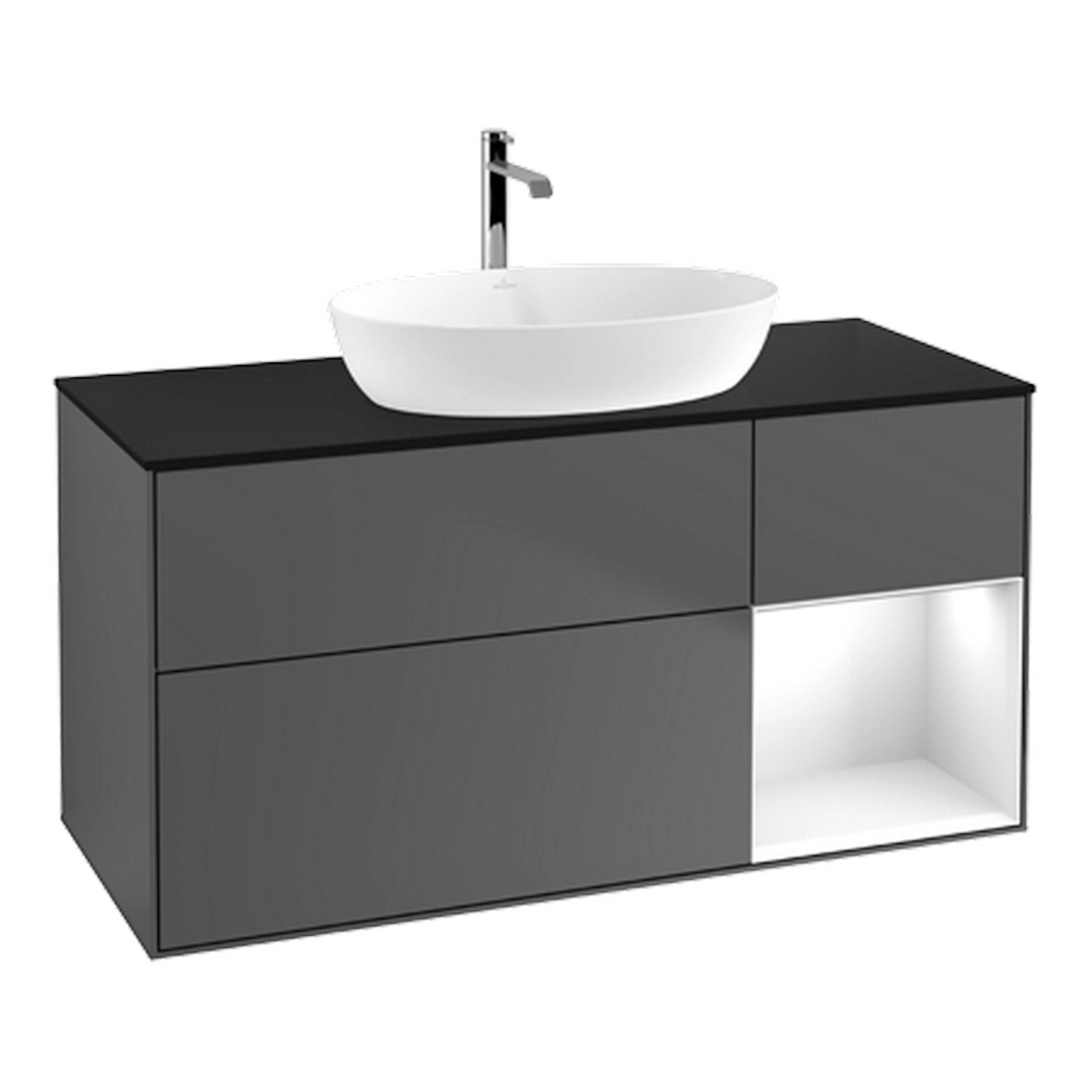 Tvättställsskåp Villeroy & Boch Finion med 3 Lådor Hylla och Bänkskiva för Fristående Tvättställ från Artis & Collaro