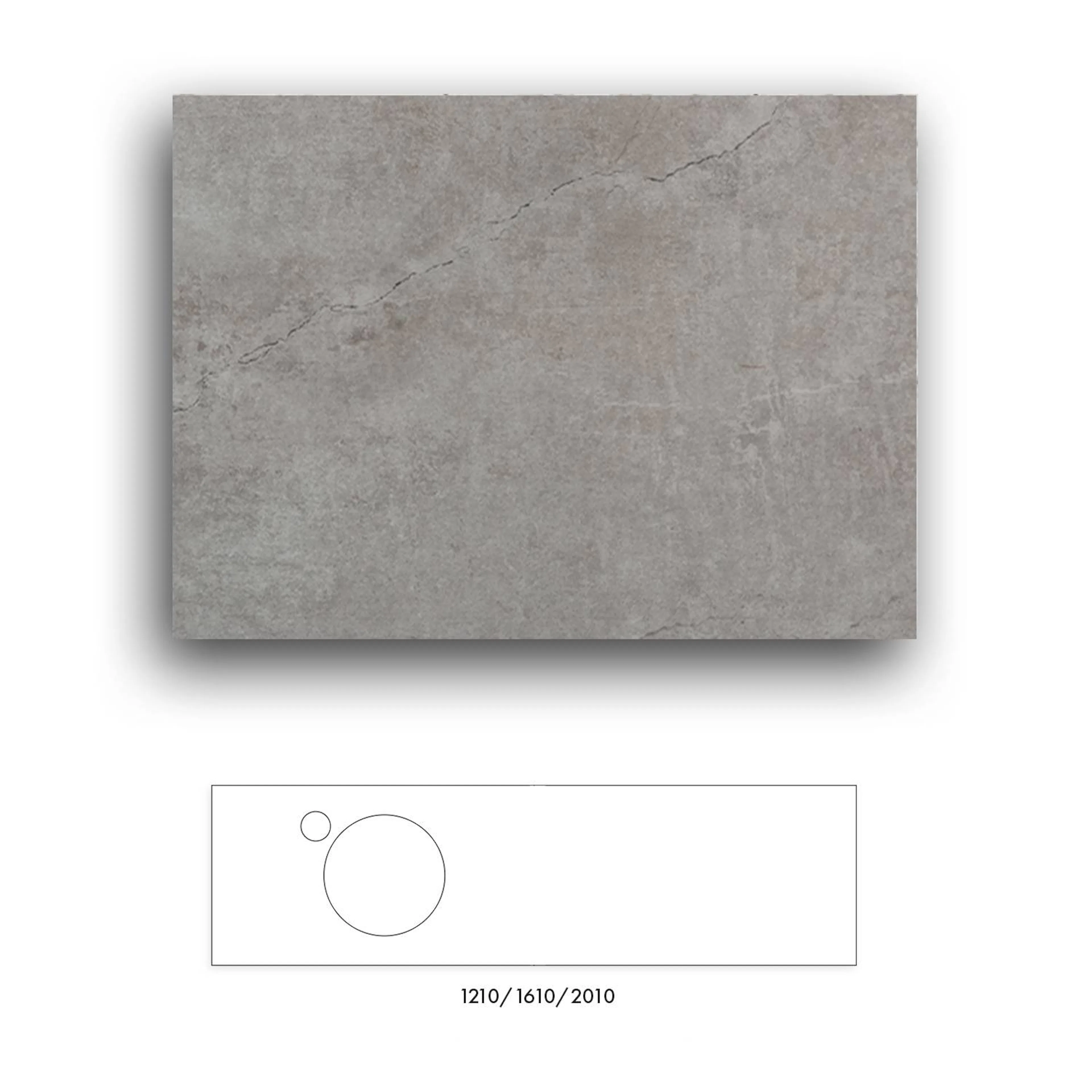 Bänkskiva Macro Design Crown+ Dekton 1610 till Tvättställsskåp Crown