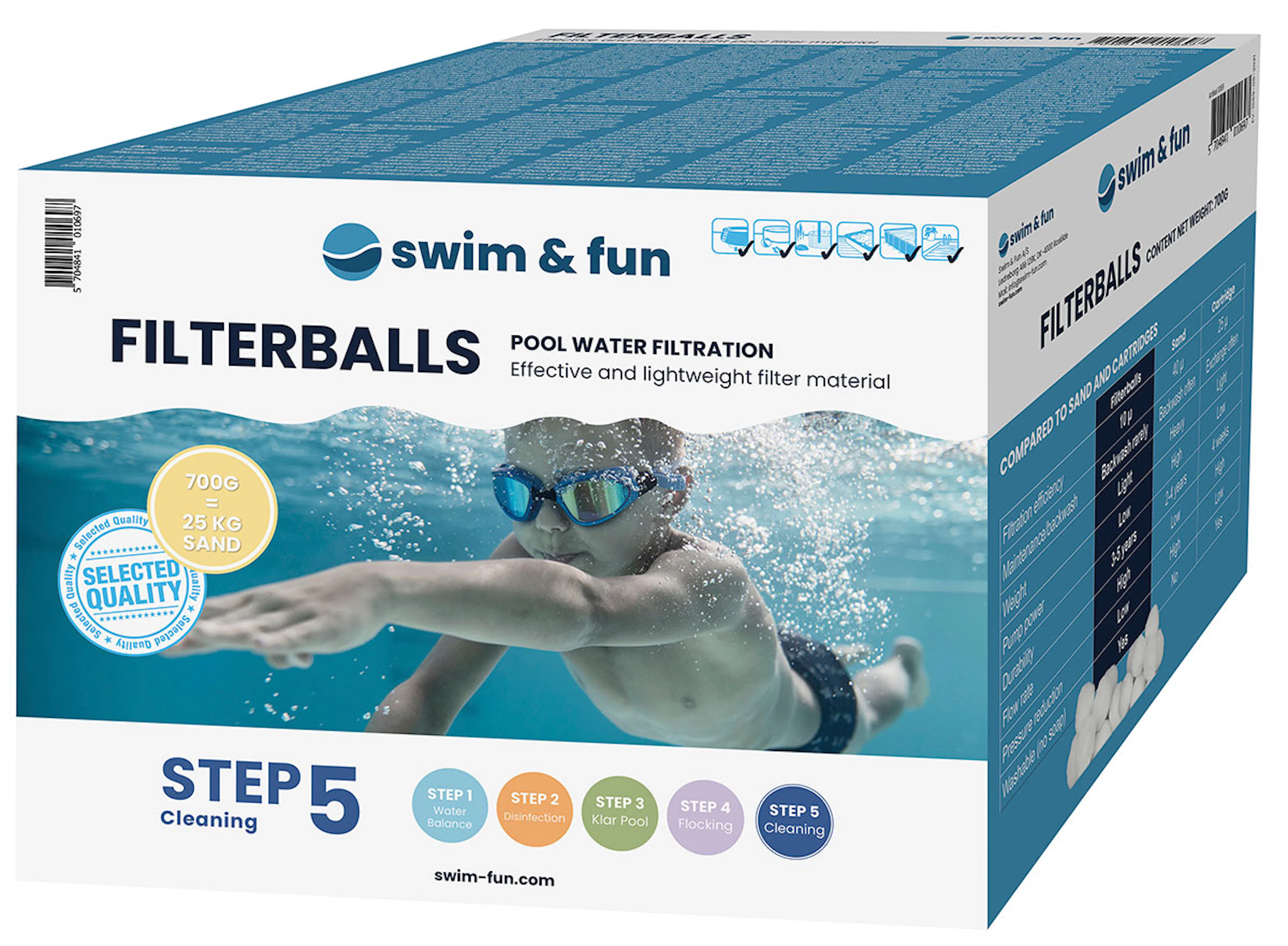 Filterkulor Swim & Fun Flerfas för Poolrengöring