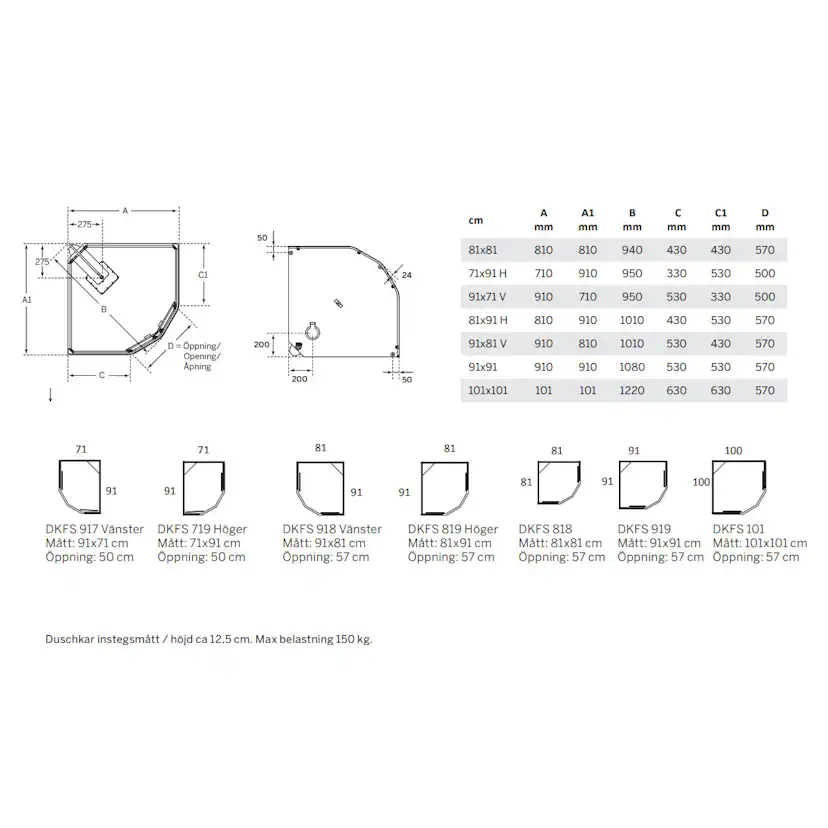 Duschkabin Macro Design Flow Semi med Blandare