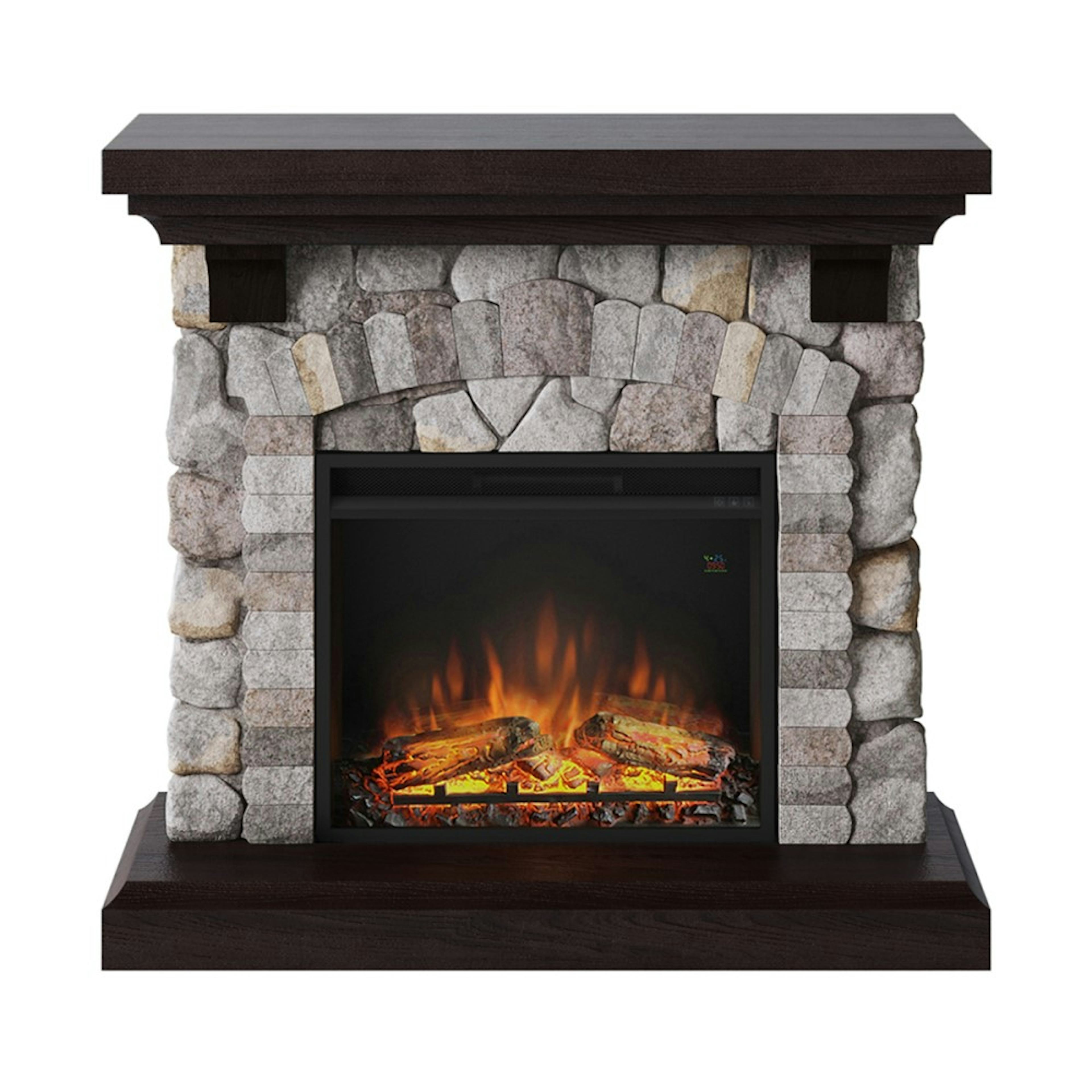 Elektrisk Kamin Tagu Reino Rock Grå Skorstensfri Elkamin 1500W