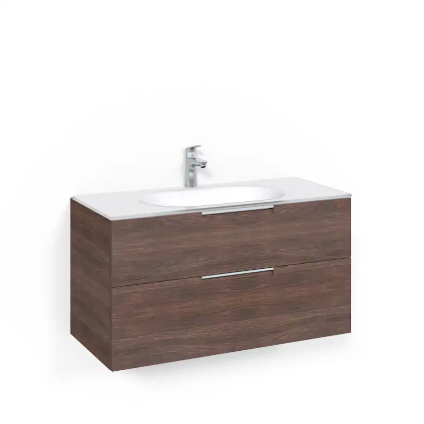 Tvättställsskåp Macro Design Crown Grip Med Glastvättställ