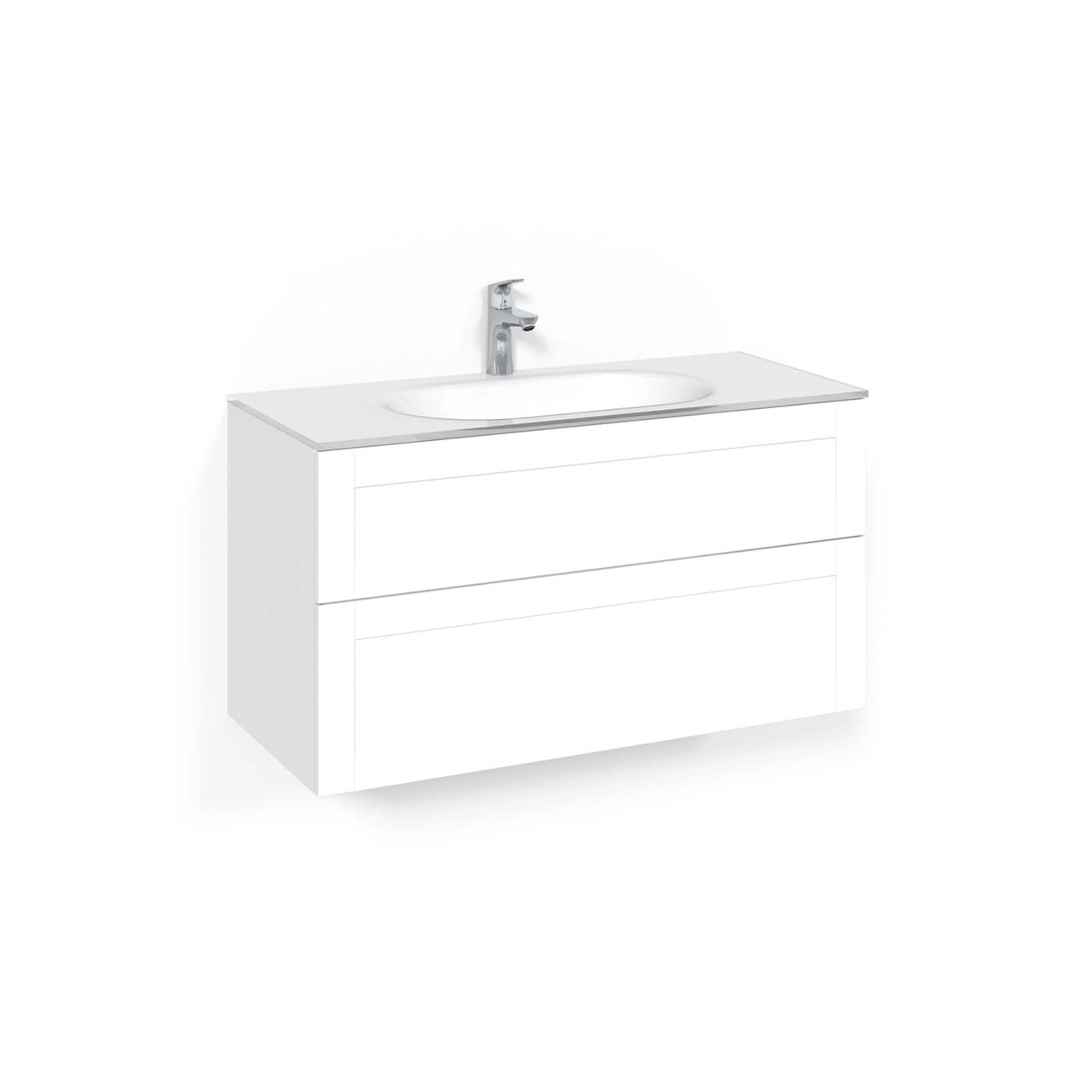 Tvättställsskåp Macro Design Crown Frame Med Glastvättställ