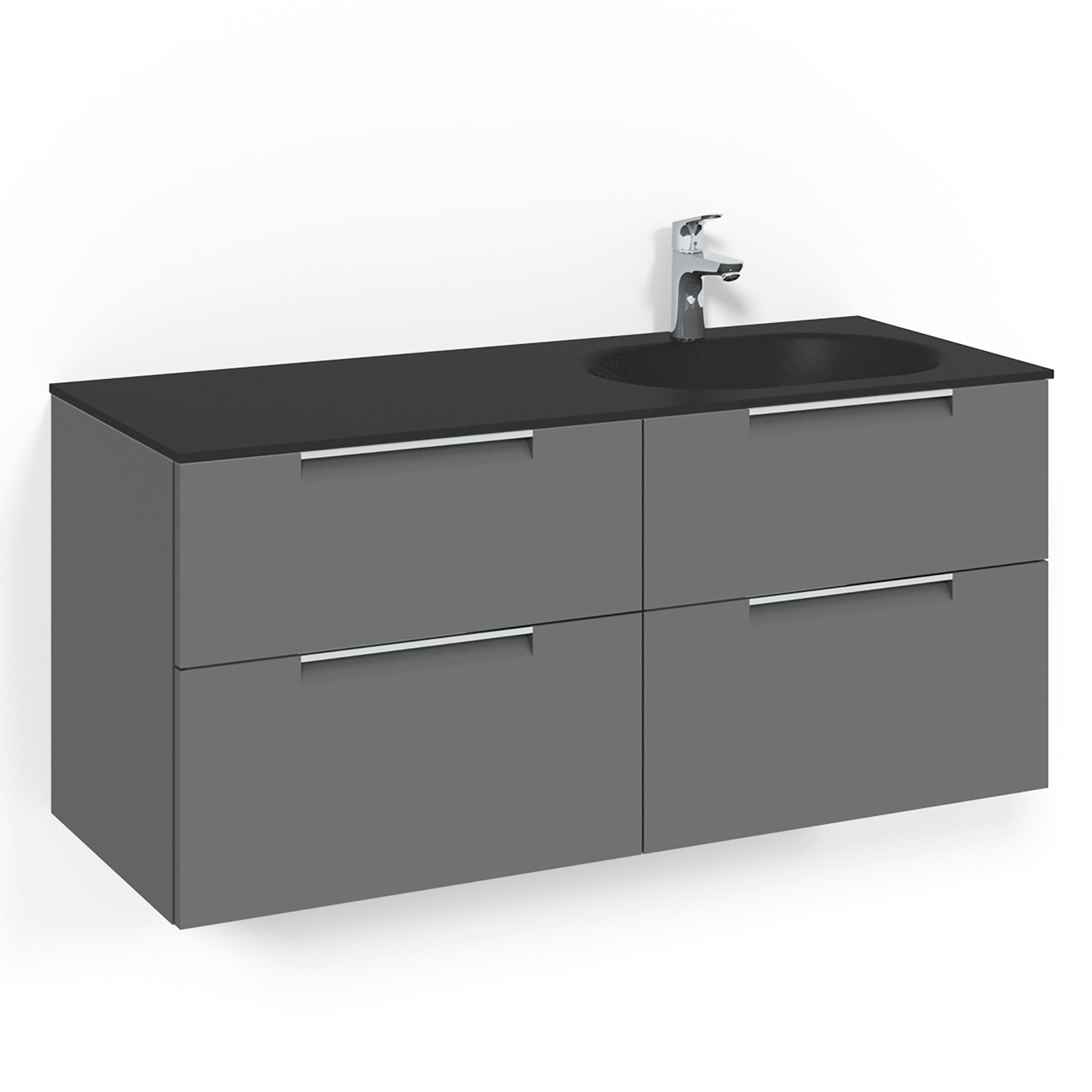 Tvättställsskåp Macro Design Crown Grip Med Glastvättställ