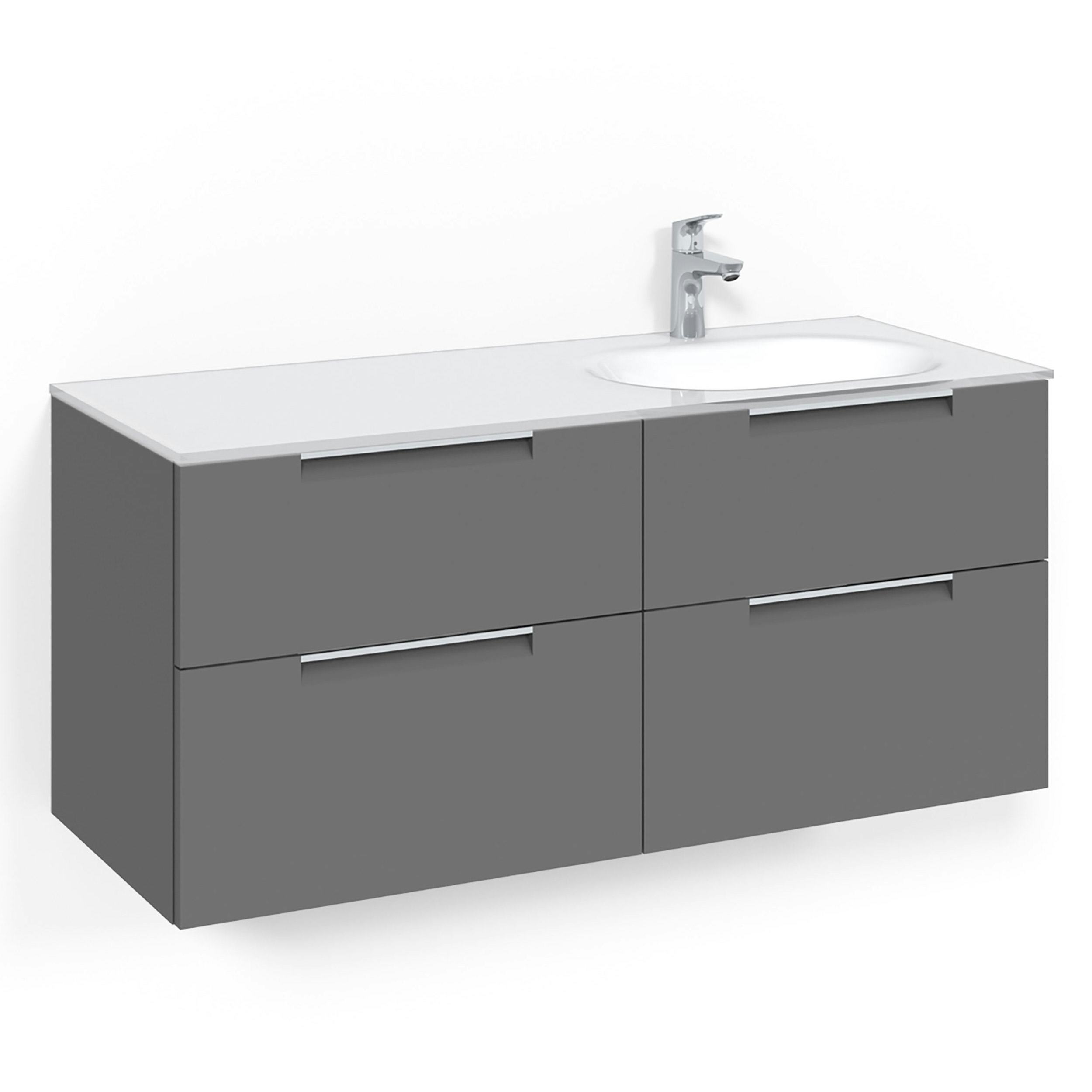 Tvättställsskåp Macro Design Crown Grip Med Glastvättställ