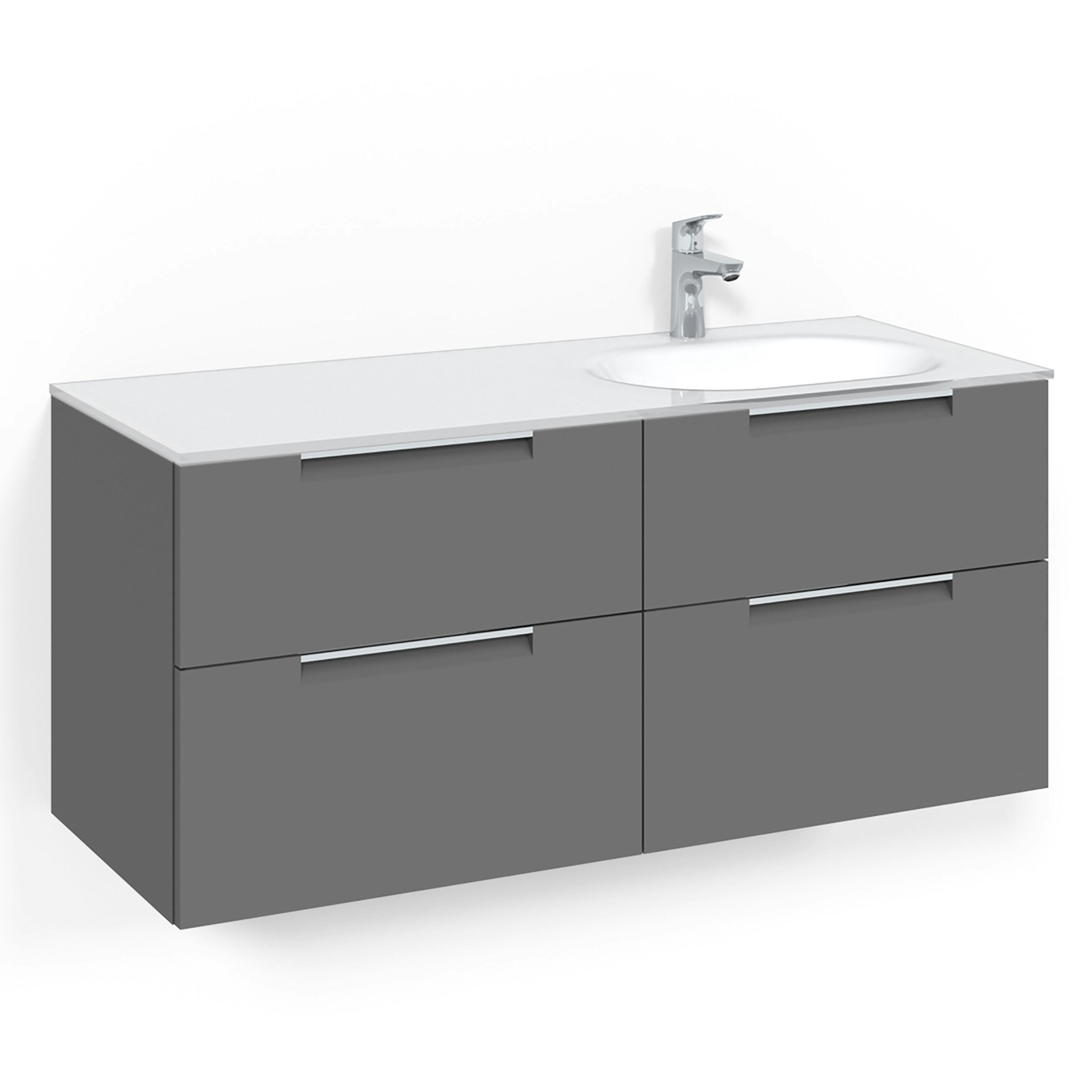 Tvättställsskåp Macro Design Crown Grip Med Glastvättställ