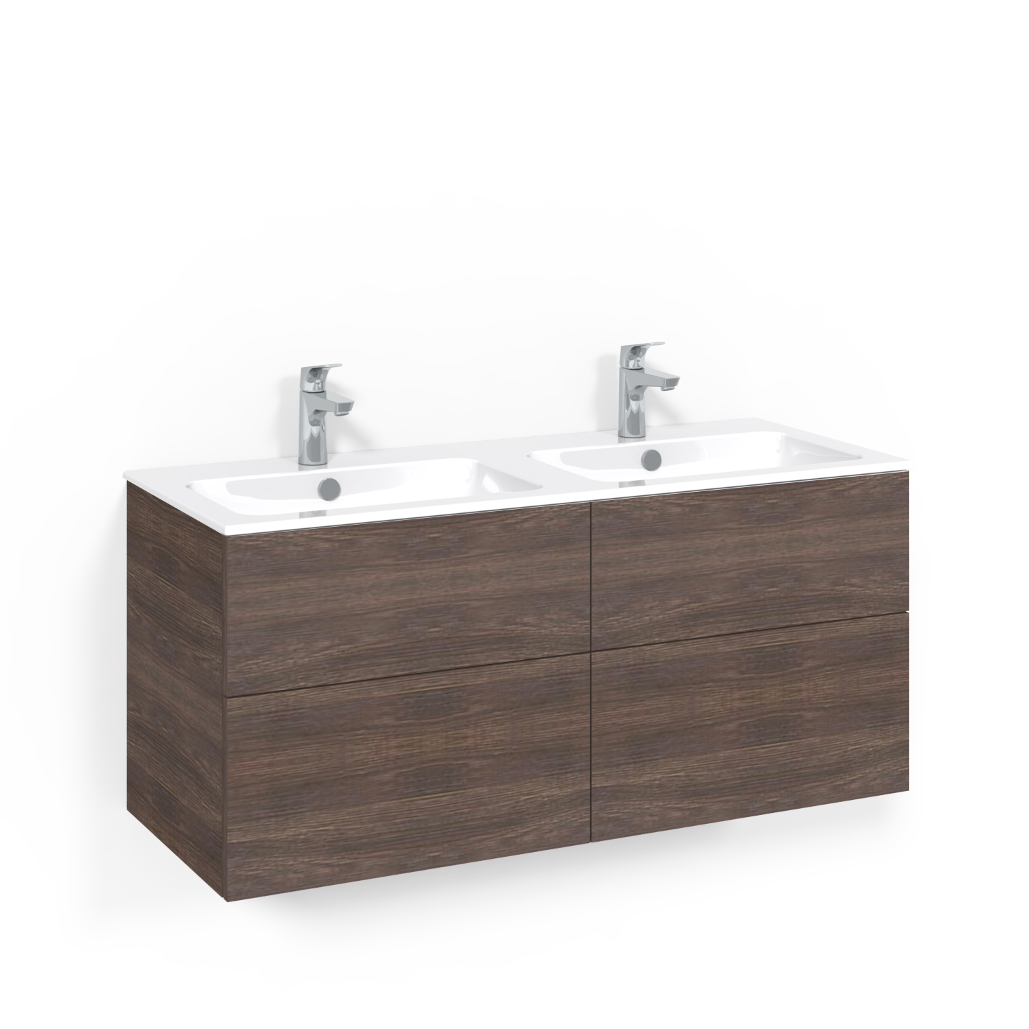 Tvättställsskåp Macro Design Crown Plain med Dubbelt Tvättställ