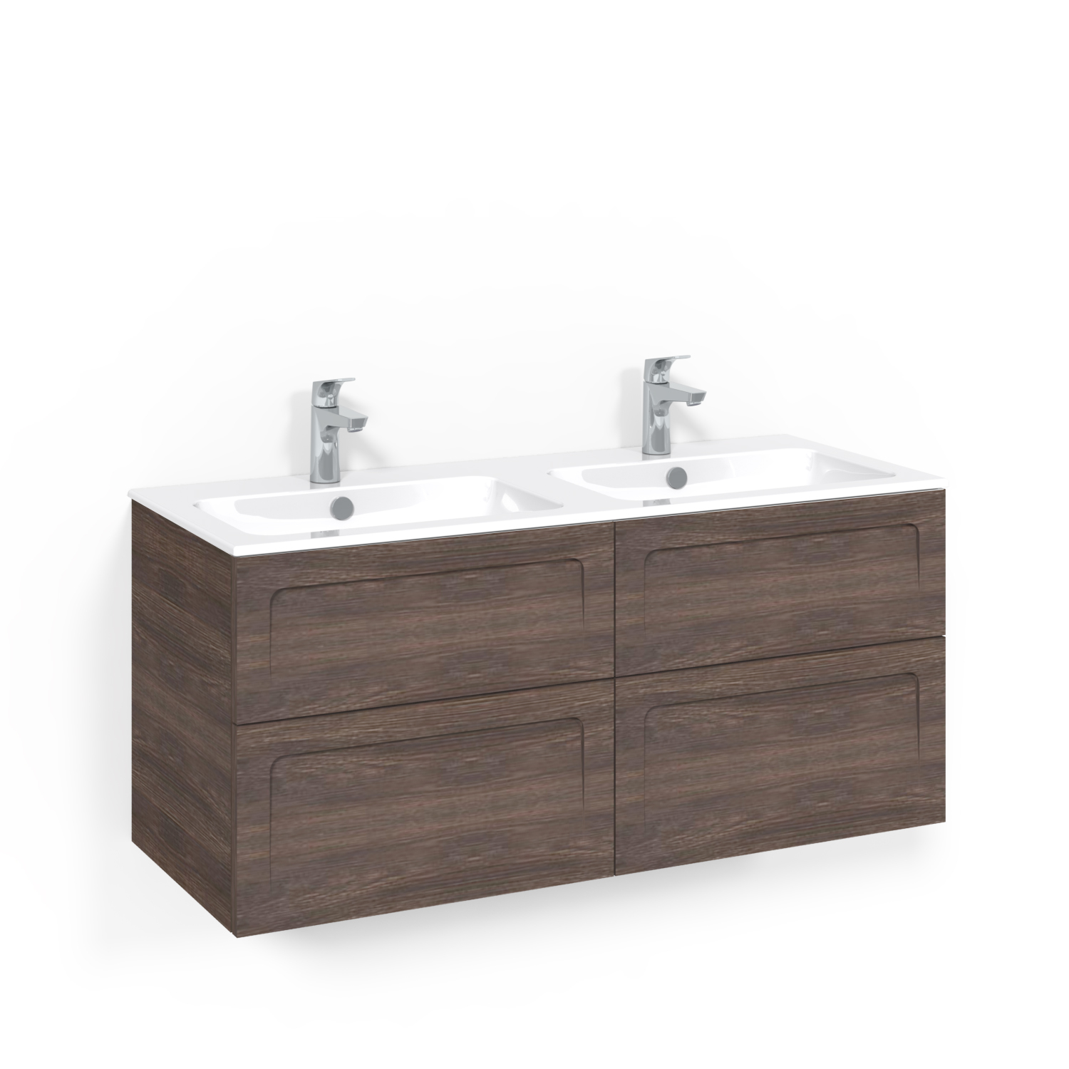 Tvättställsskåp Macro Design Crown Shape med Dubbelt Tvättställ