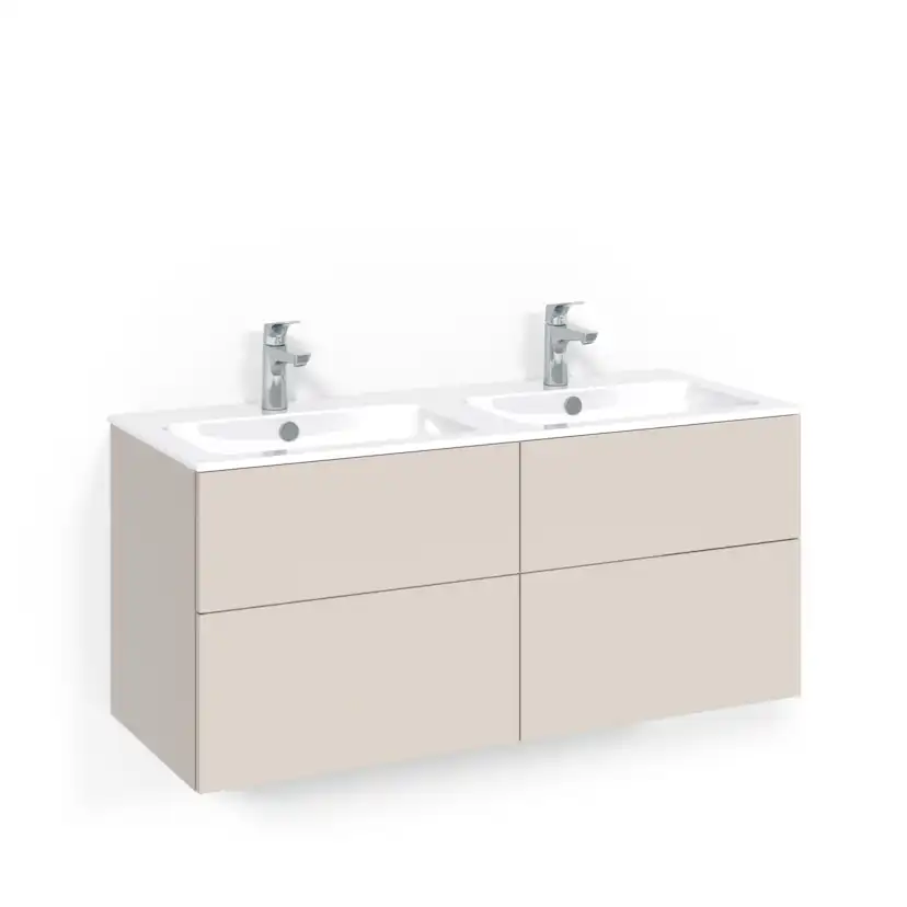 Tvättställsskåp Macro Design Crown Push Open med Dubbelt Tvättställ