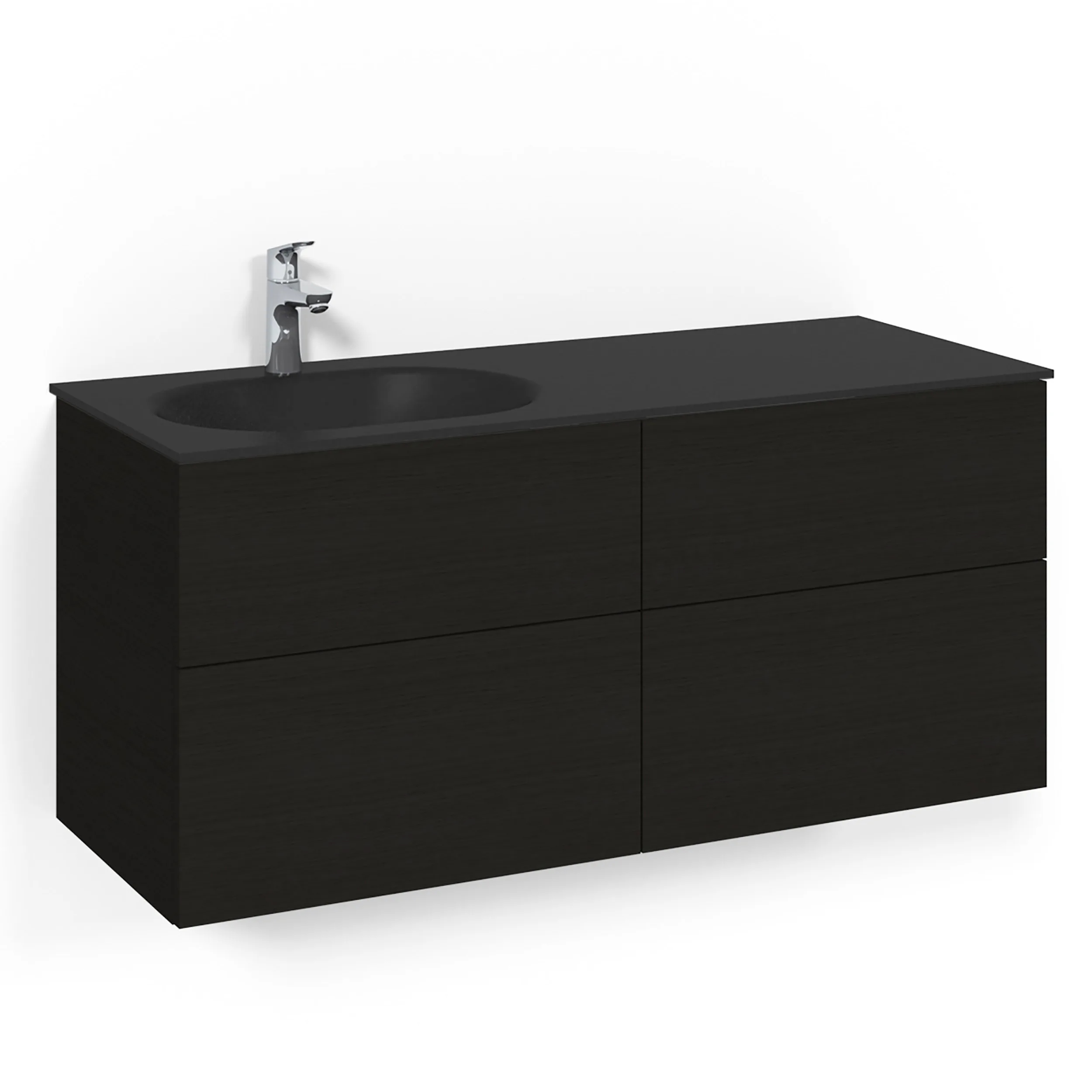 Tvättställsskåp Macro Design Crown Push Open Med Glastvättställ