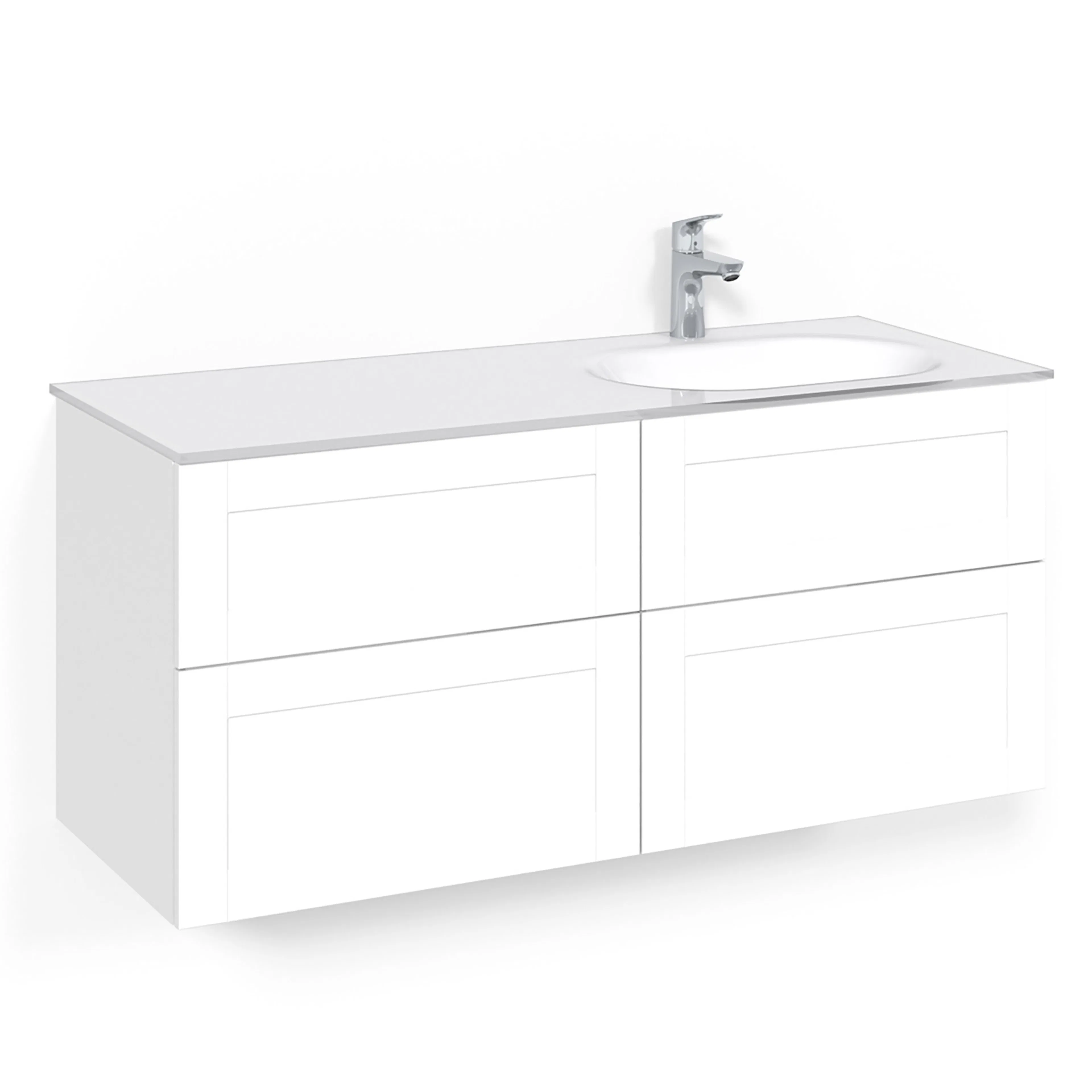 Tvättställsskåp Macro Design Crown Frame Med Glastvättställ