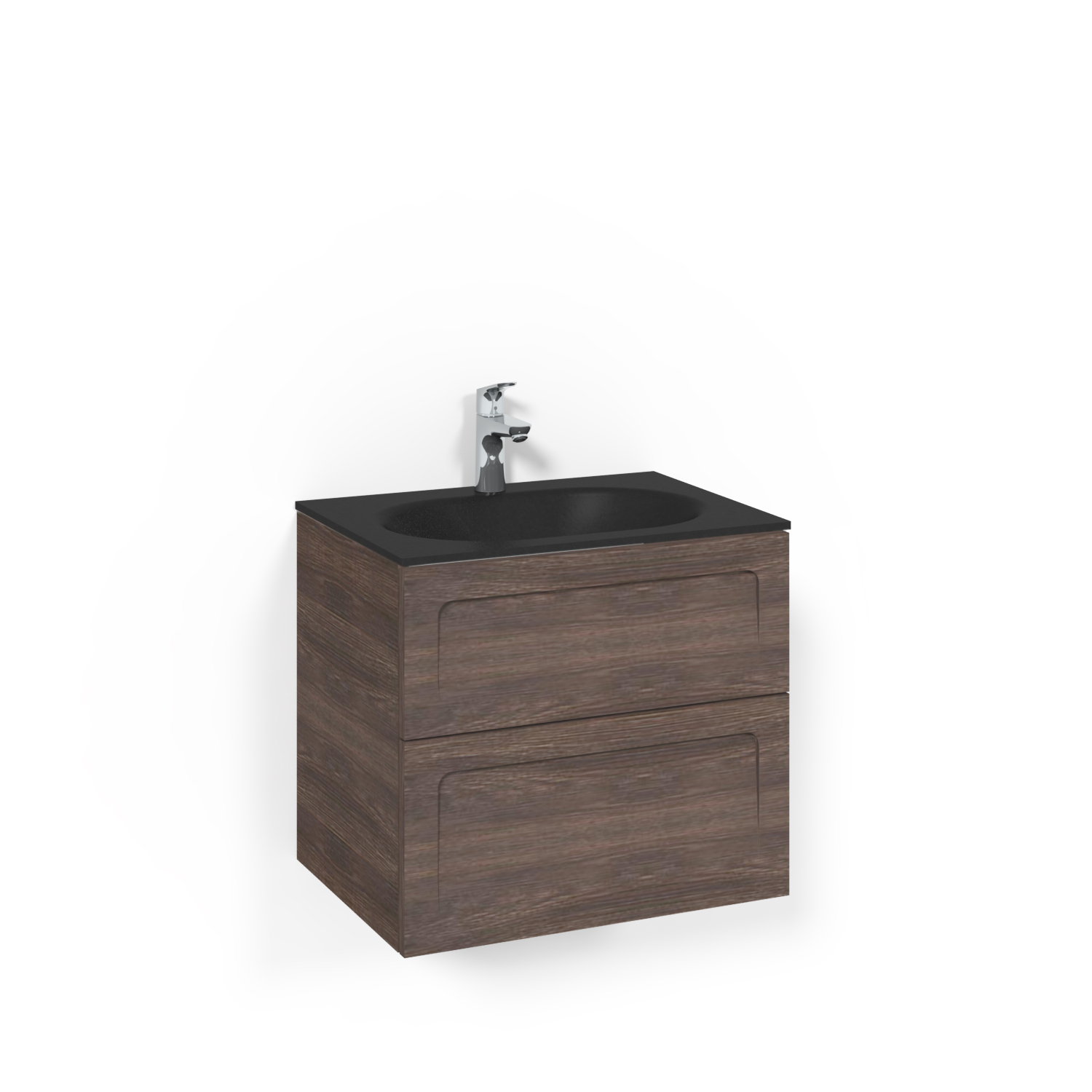 Tvättställsskåp Macro Design Crown Shape Med Glastvättställ