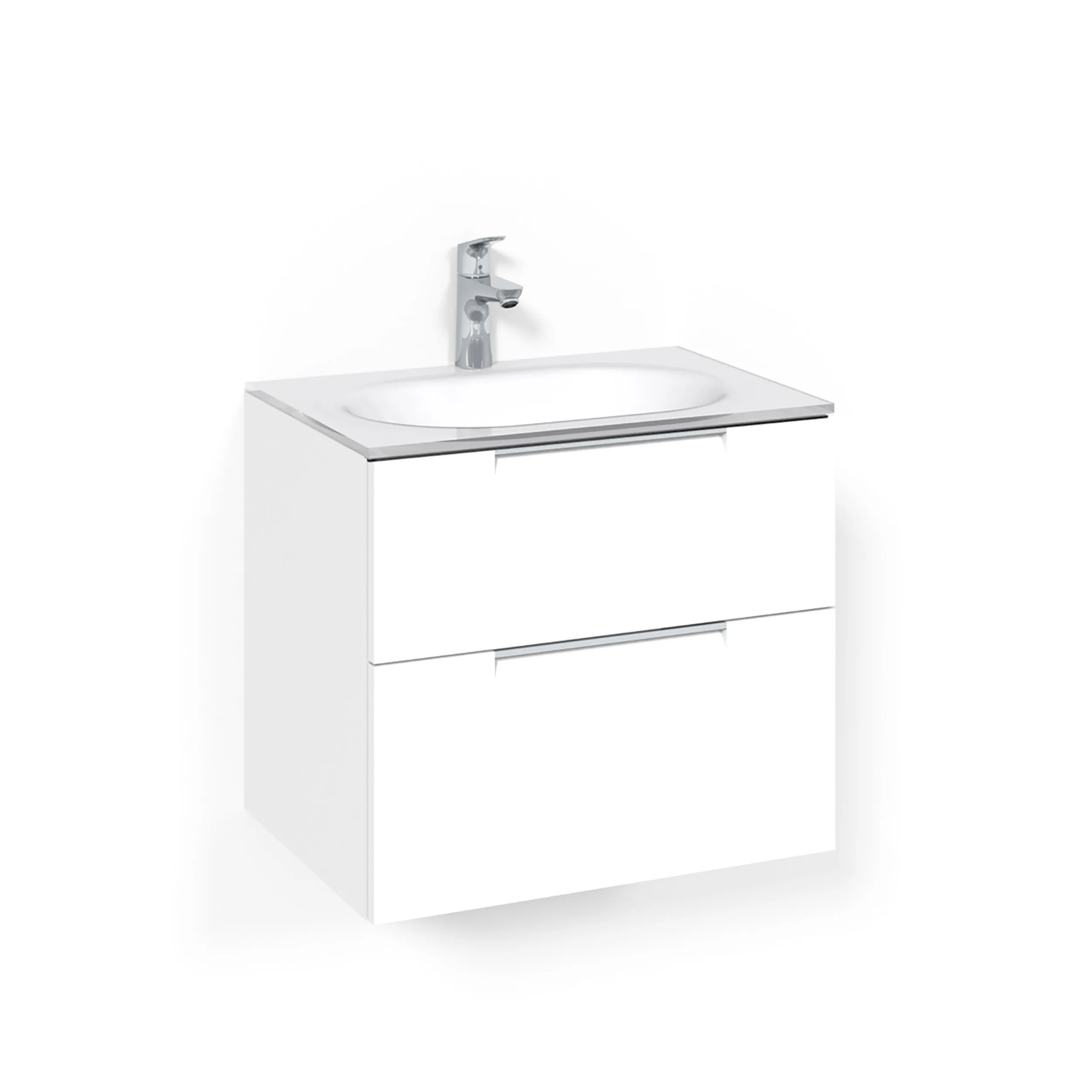 Tvättställsskåp Macro Design Crown Grip Med Glastvättställ