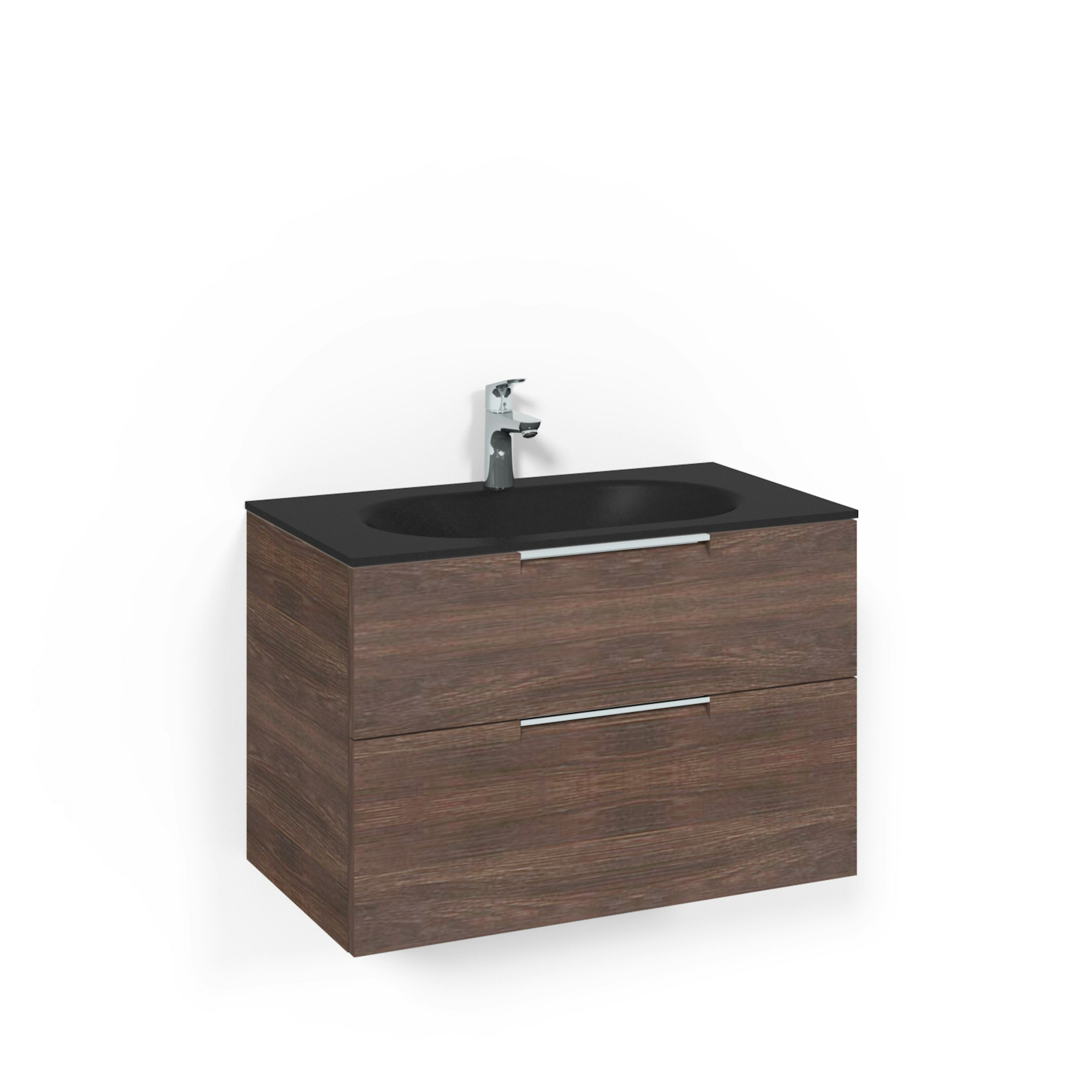 Tvättställsskåp Macro Design Crown Grip Med Glastvättställ