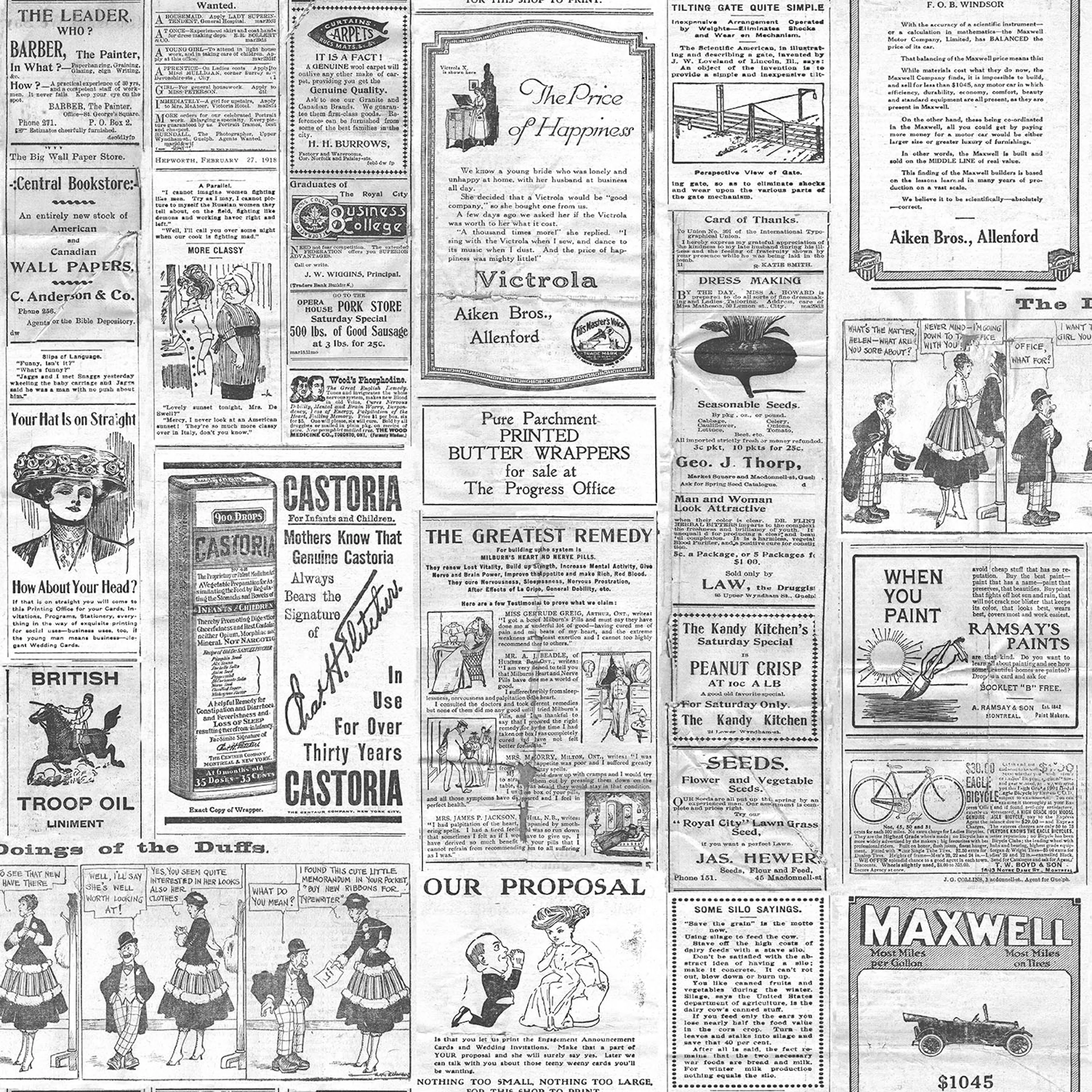 Tapet Galerie Wallcoverings Newspapers G56143