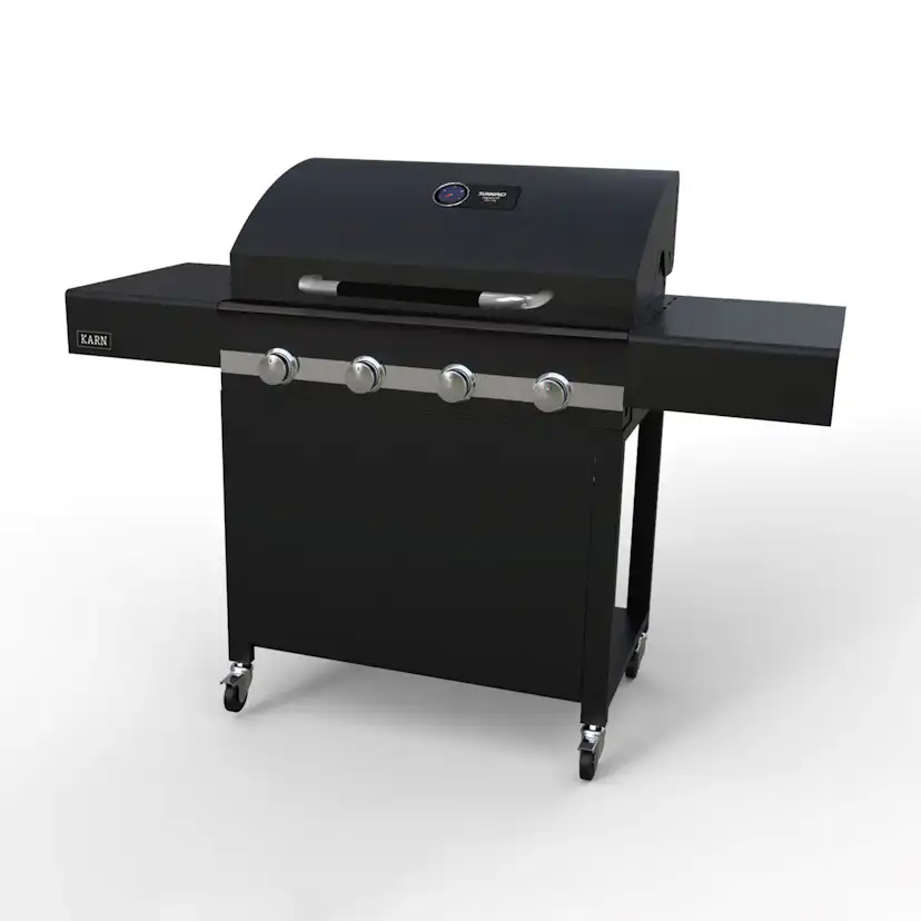 Gasolgrill Sunwind Karn Rostfritt Stål med Gjutgärnsgaller & 4 Brännare