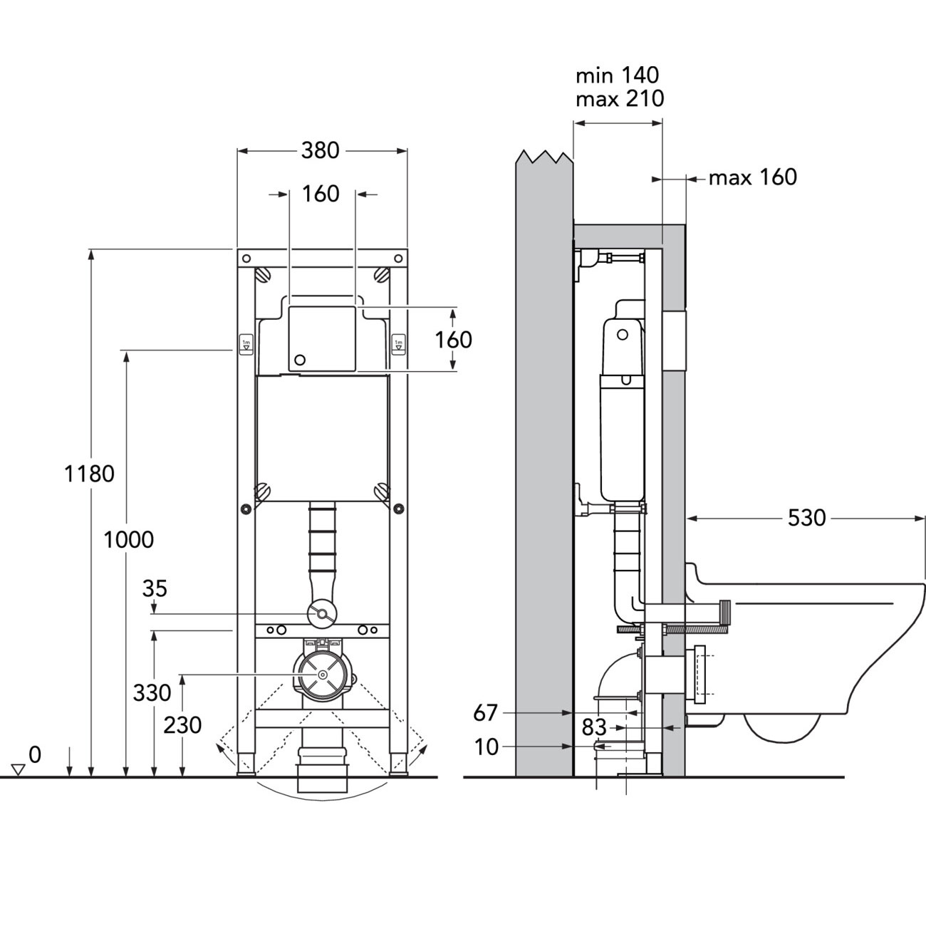 Vägghängd Toalettstol Gustavsberg Estetic All In One Komplett