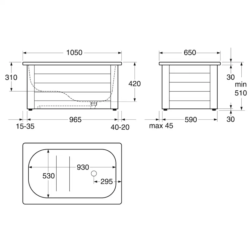 Sittbadkar Gustavsberg 1051