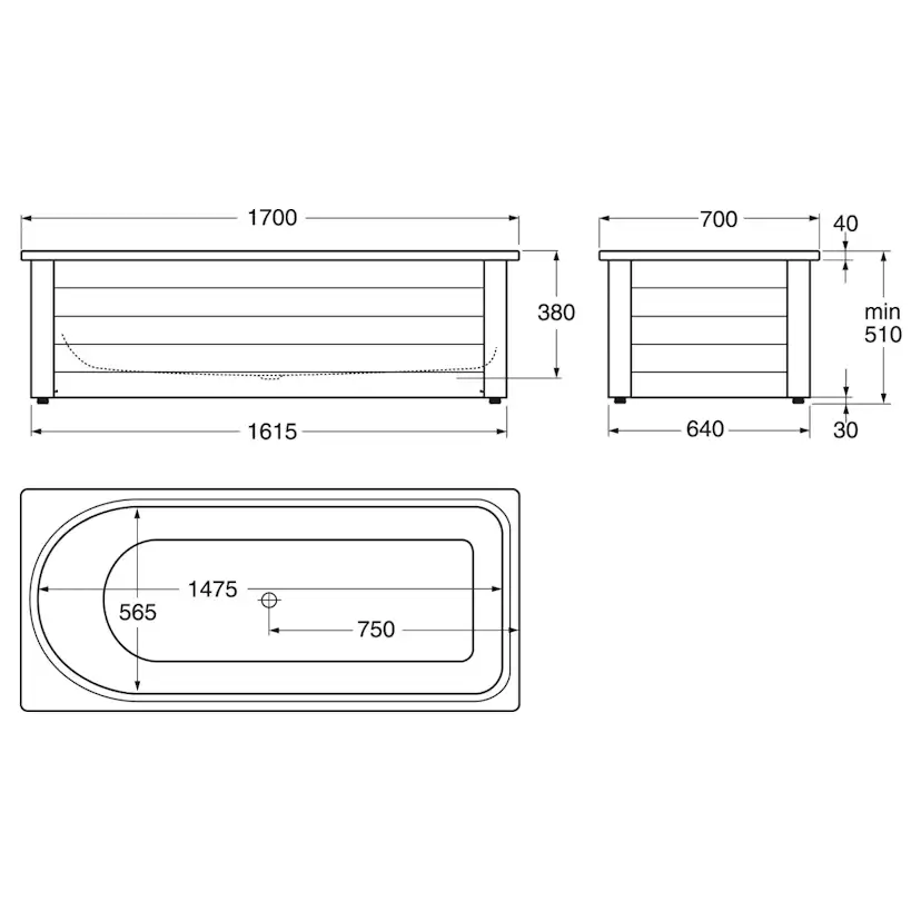Badkar Gustavsberg 1707 Kombi